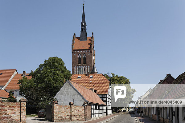 Stadt Usedom  Altstadt  Marienkirche  Mecklenburg-Vorpommern  Deutschland  Europa
