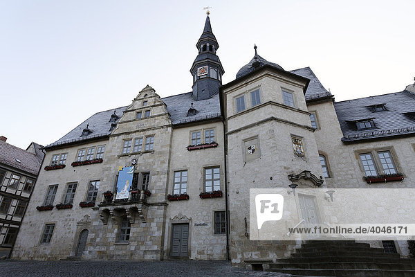 Altes Rathaus im Renaissance-Stil  Blankenburg  Harz  Sachsen-Anhalt  Deutschland  Europa