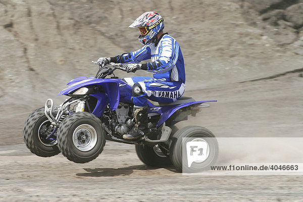 Yamaha Quad driving off-road