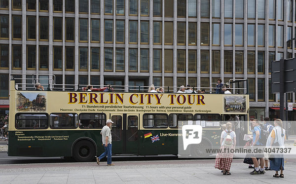 Sightseeing-bus Potsdamer Platz Square  Berlin  Germany  Europe
