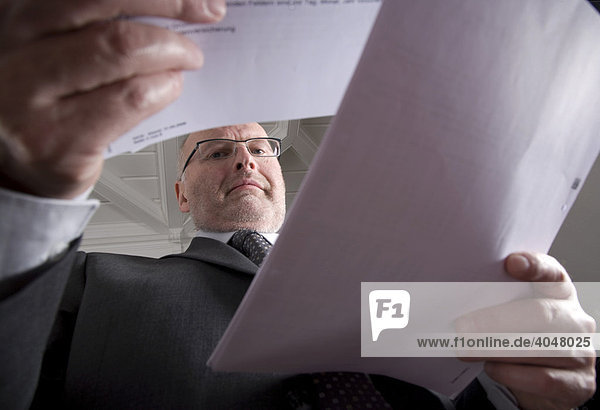 Businessman with papers