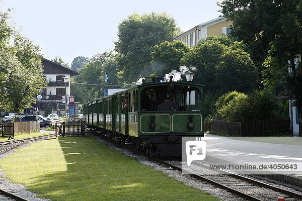 Chiemsee-Bahn in Prien  Chiemgau  Oberbayern  Bayern  Deutschland  Europa