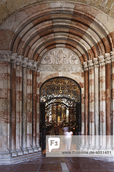 West portal of St. Peter's collegiate church  Stiftskirche St. Peter  Salzburg  Austria  Europe