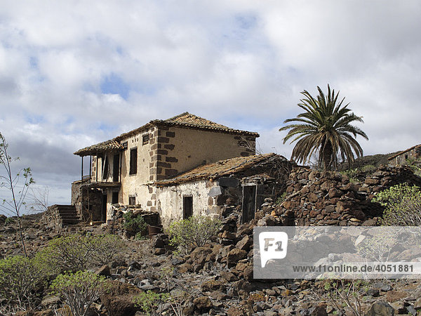 Verlassenes Haus in Contreras  La Gomera  Kanarische Inseln  Kanaren  Spanien  Europa