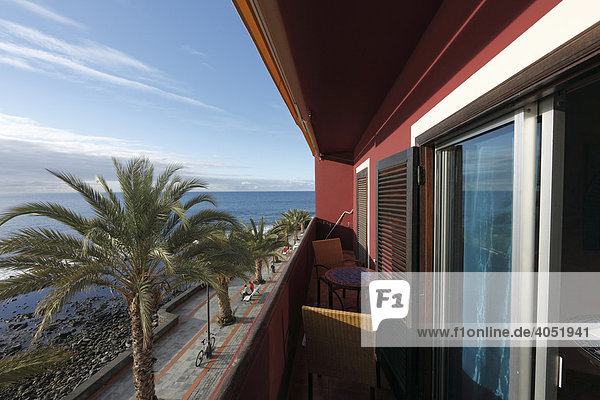 Balkon im Apartment Gomera Lounge  La Playa  Valle Gran Rey  La Gomera  Kanaren  Kanarische Inseln  Spanien  Europa