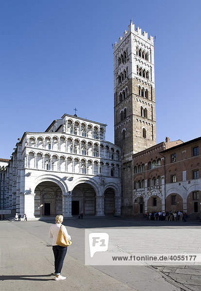 Cathedral San Martino  Pisan Romanesque art  Lucca  Tuscany  Italy  Europe