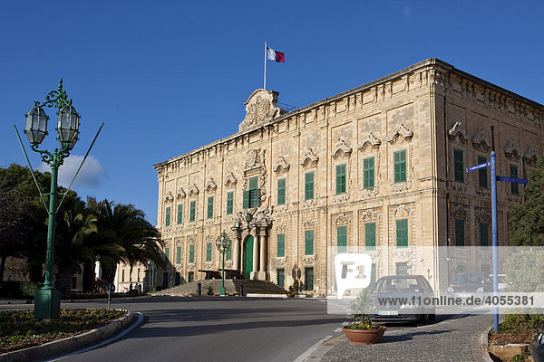 Die Auberge de Castille  Sitz des Premierministers von Malta  Valletta  Malta  Europa