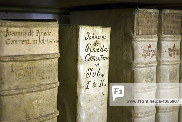 Alte Bibelschrift handgeschrieben in einer Kloster-Bibliothek  Deutschland