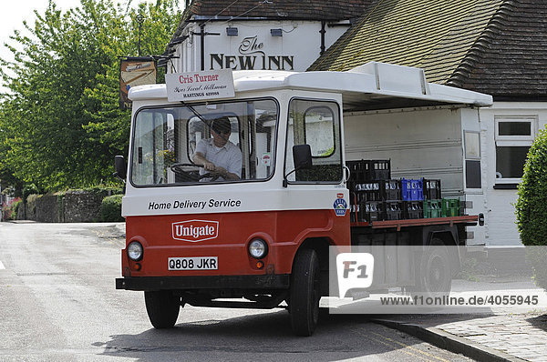 Milchwagen in Winchelsea  Sussex  England  Großbritannien  Europa