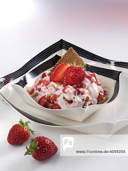 Strawberry dessert dish