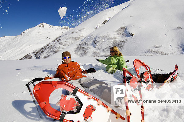 Schneeschuhtour  Bielerhöhe  Galtür  Tirol  Österreich  Europa