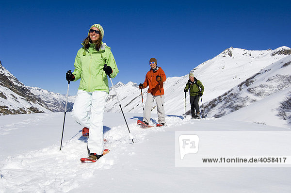 Schneeschuhtour  Bielerhöhe  Galtür  Tirol  Österreich  Europa