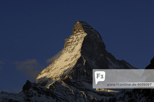 Sonnenaufgang am Matterhorn  Zermatt  Wallis  Schweiz