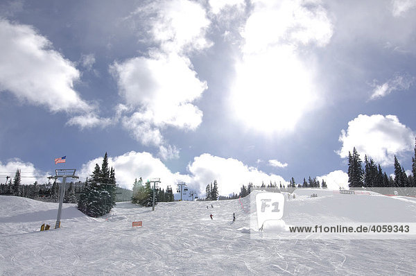American Eagle ski lift on Copper Mountain  Colorado  USA  North America