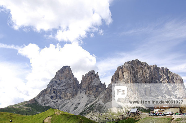 Sella-Pass  Gröden  Südtirol  Dolomiten  Italien  Europa