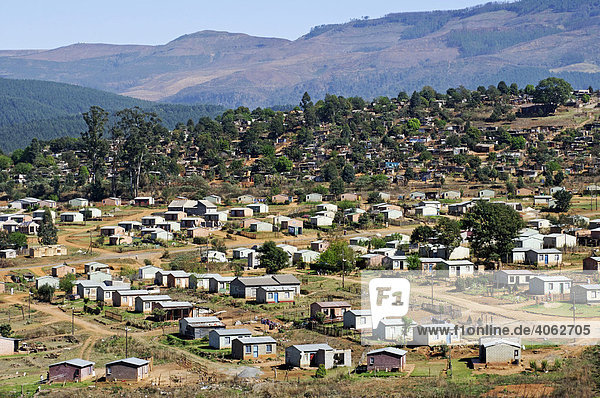 Häuser der schwarzen Bevölkerung in Little Sabie  Mpumalanga  Südafrika  Afrika