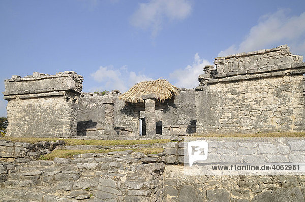 Haus des Wassers  Casa de Chultun  Struktur 20  Tulum  Maya Ausgrabungsstätte  Quintana Roo  Halbinsel Yucatan  Mexiko  Zentralamerika