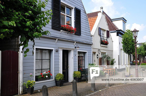 Kleine Wohnhäuser  Sloten  Amsterdam  Niederlande  Europa