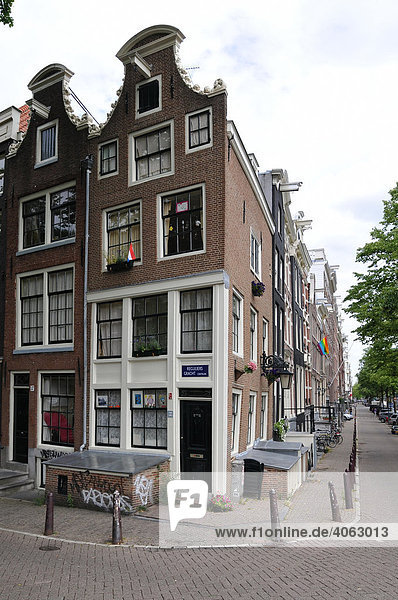 Schmale Häuser  Ecke Keizersgracht und Reguliersgracht  Grachten  Amsterdam  Niederlande  Europa