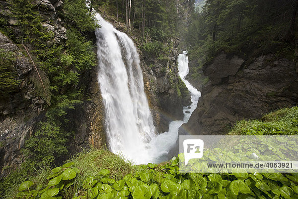 Oberste Kaskade der Reinbachfälle  Rein in Taufers  Ahrntal  Südtirol  Italien  Europa