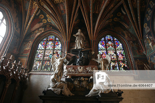 Interior of the cathedral situated on the Wavel Hill in Krakow  Poland  Europe
