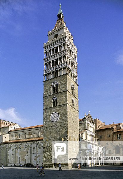 Campanile  San Zeno Cathedral  Pistoia  Tuscany  Italy  Europe