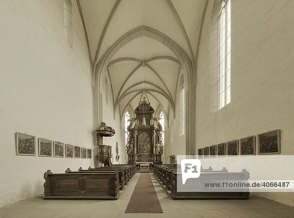 Klosterkirche Johannes der Täufer in Mariaburghausen Unterfranken Bayern Deutschland Europa