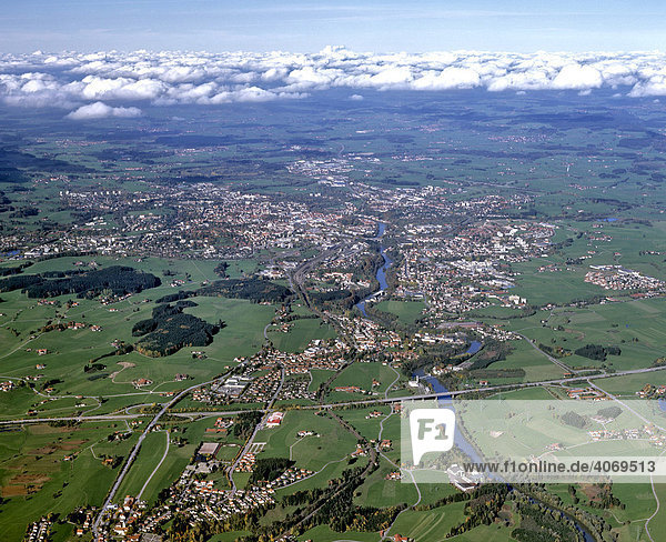 Luftbild  Kempten im Allgäu  Schwaben  Bayern  Deutschland  Europa