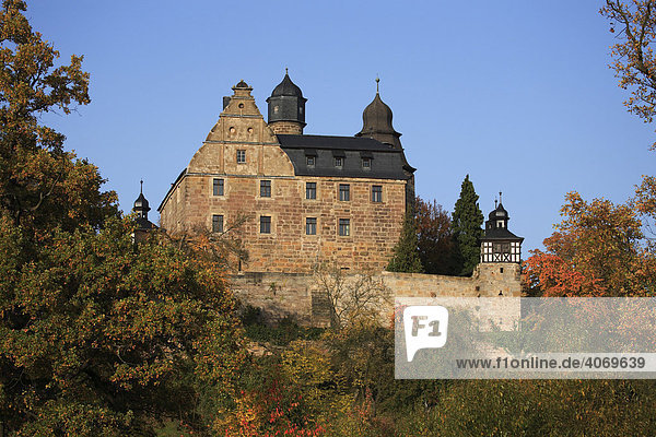 Schloss Wernstein im Landkreis Kulmbach  Oberfranken  Bayern  Deutschland  Europa
