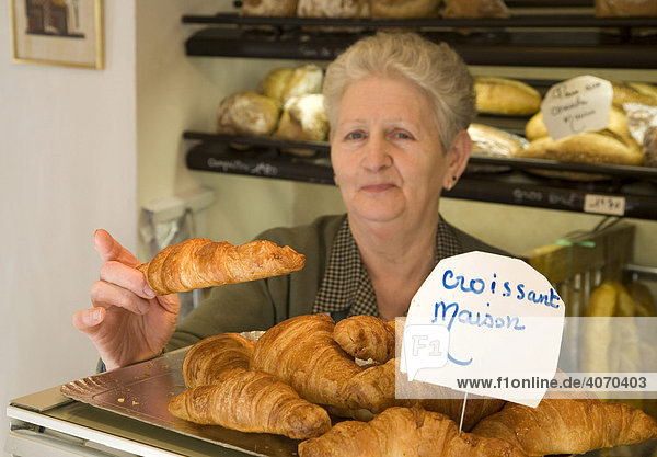 Bäckerei in Honfleur  Normandie  Frankreich  Europa