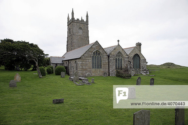 Kirche  Lelant  Cornwall  Südengland  Großbritannien  Europa