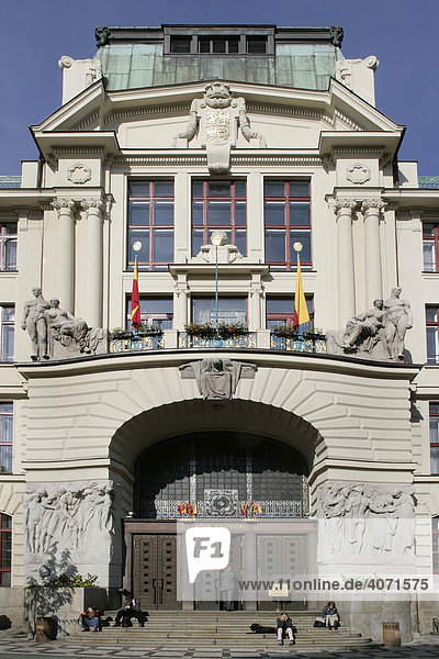 Neues Rathaus  Prag  Tschechische Republik  Europa