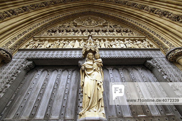 Portal von Westminster Abbey in London  England  Großbritannien  Europa