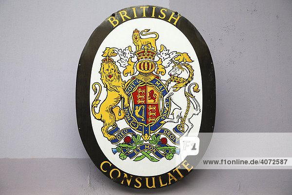 Britisches Konsulat Schild