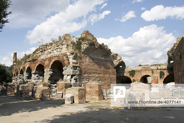 Neronian Flavian Amphitheatre  Roman ruins in Pozzuoli  Naples  Campania  Italy  Europe