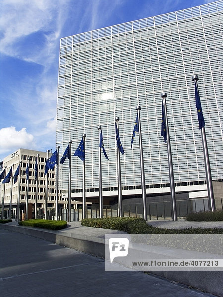 Das Berlaymont-Gebäude  EU-Kommission  von Lucien de Vestel in Brüssel  Belgien  Europa