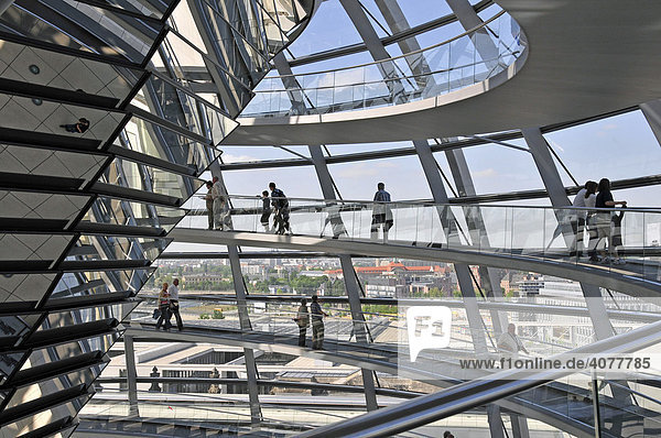 Reichstag Dome  Bundestag  German Parliament Building  Berlin  Germany  Europe