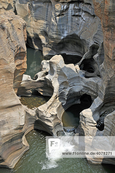 Felsauswaschungen  Bourke's Luck Potholes  Blyde River Canyon Nature Reserve  Südafrika  Afrika