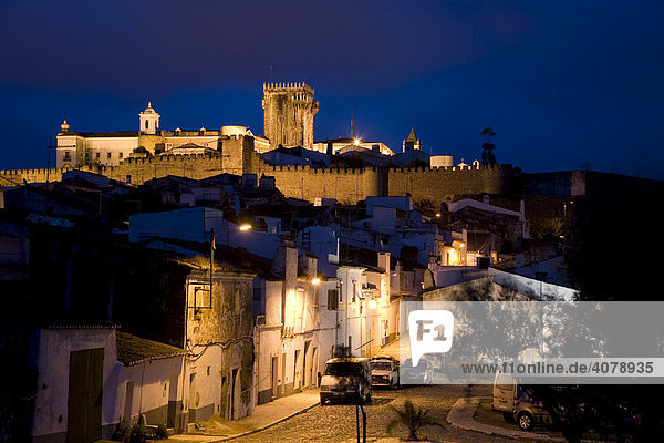 Fortress and historic center of Estremoz now the Hotel Pousada Rainha Santa Isabel Alentejo Region Portugal Europe
