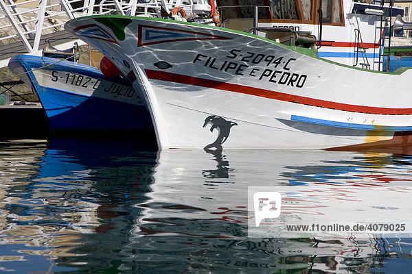 Boote  Fischerhafen von Setœbal  Portugal  Europa