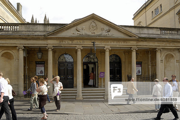 Entrance to the Roman Baths  Bath  Wessex  England  UK