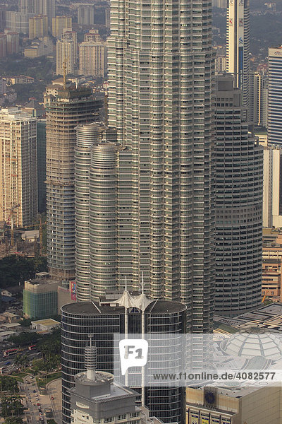 Skyline Kuala Lumpur mit Petronas Tower  Kuala Lumpur  Malaysia