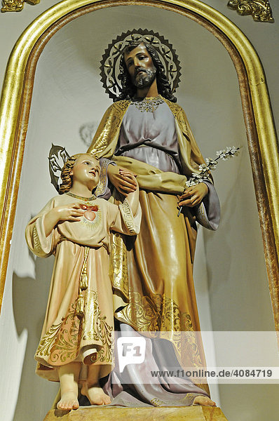 Jesus-Darstellung in Kirche  Santa Barbara  Tarbena  Alicante  Costa Blanca  Spanien