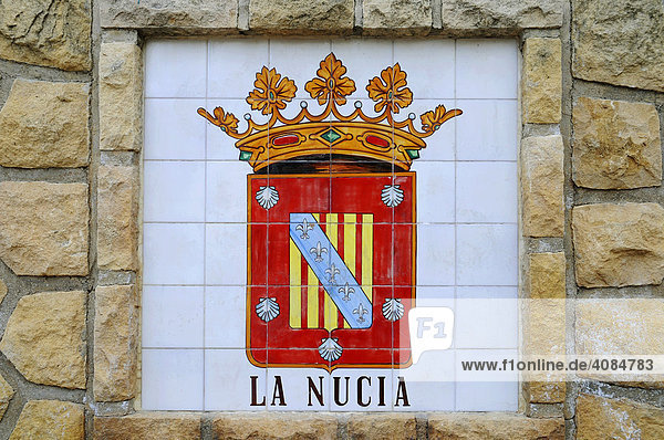 Wappen von La Nucia  Polop  Alicante  Costa Blanca  Spanien