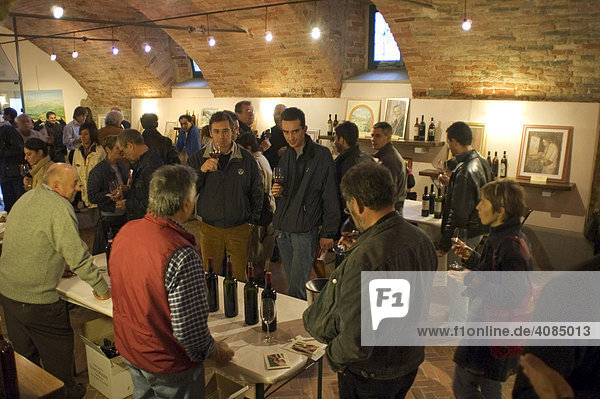 Winetasting in La Morra from the winefields of Barolo Langhe Piedmont Piemonte Italy