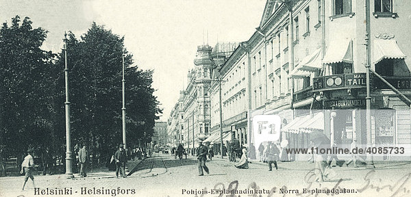 Historische Postkarte um 1900 Helsinki Finnland