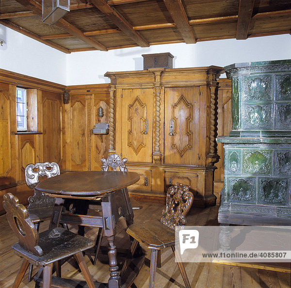 Franconian Museum Feuchtwangen Middle Franconian Bavaria Germany guild room from about 1700