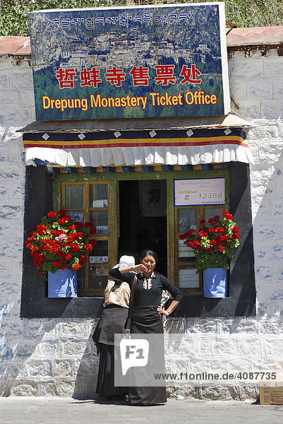 Ticket Office Drepung monastery near Lhasa Tibet Asia
