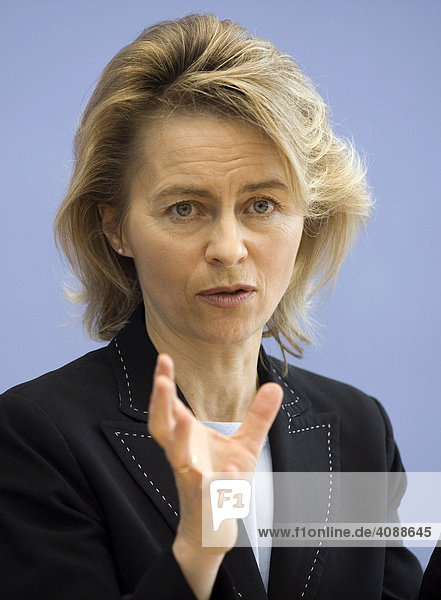 Ursula VON DER LEYEN ( CDU ) Bundesministerin für Familie Senioren Frauen und Jugend BERLIN DEUTSCHLAND 07.03.2008.