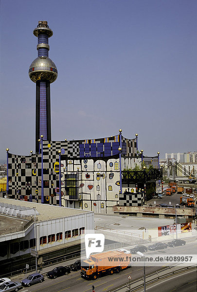 Power-station made by the artist Friedensreich Hundertwasser  Vienna  Austria